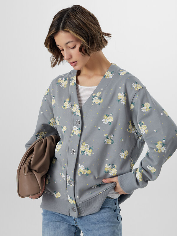 MARK FORMELLE Кардиган 570703 172114 цветы на сером