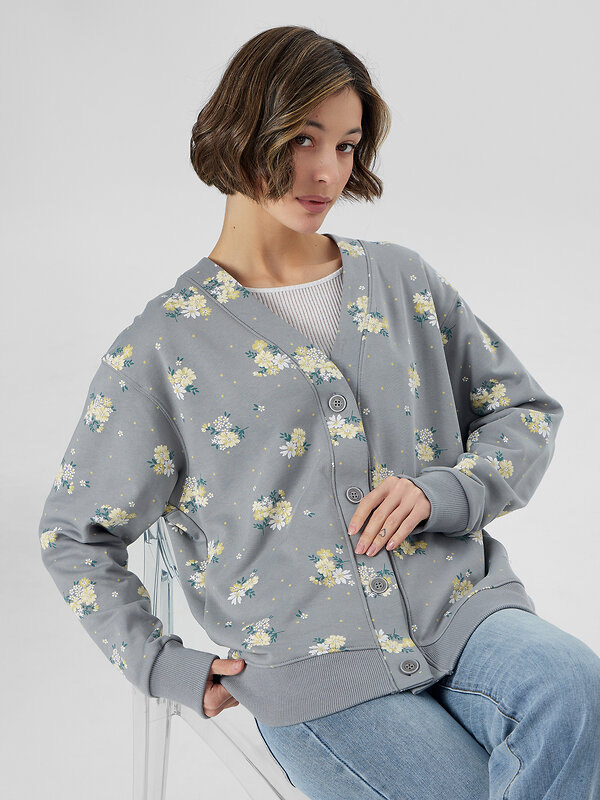 MARK FORMELLE Кардиган 570703 172114 цветы на сером