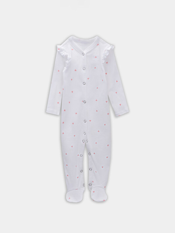 MARK FORMELLE Комбинезон 570715 14007-2 сердечки на белоснежном +бантики на персике
