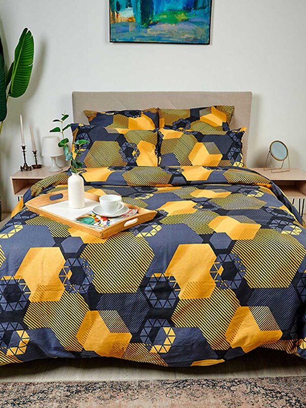 Текс-плюс КПБ Общий 570814 00000006998 Золотые шестигранники