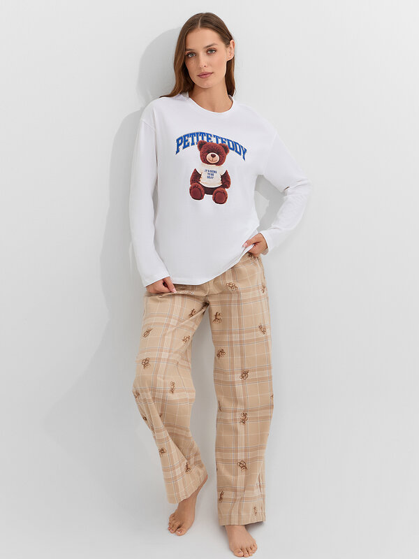 MARK FORMELLE Комплект 570838 592625 белый +клетка с мишки на песочном
