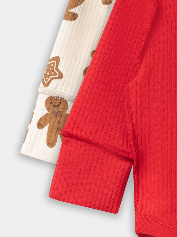 MARK FORMELLE Боди детское 570854 13018-1-2 огненный красный +печеньки на сл.масле