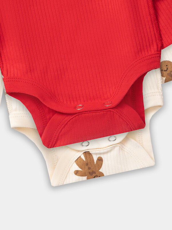 MARK FORMELLE Боди детское 570854 13018-1-2 огненный красный +печеньки на сл.масле