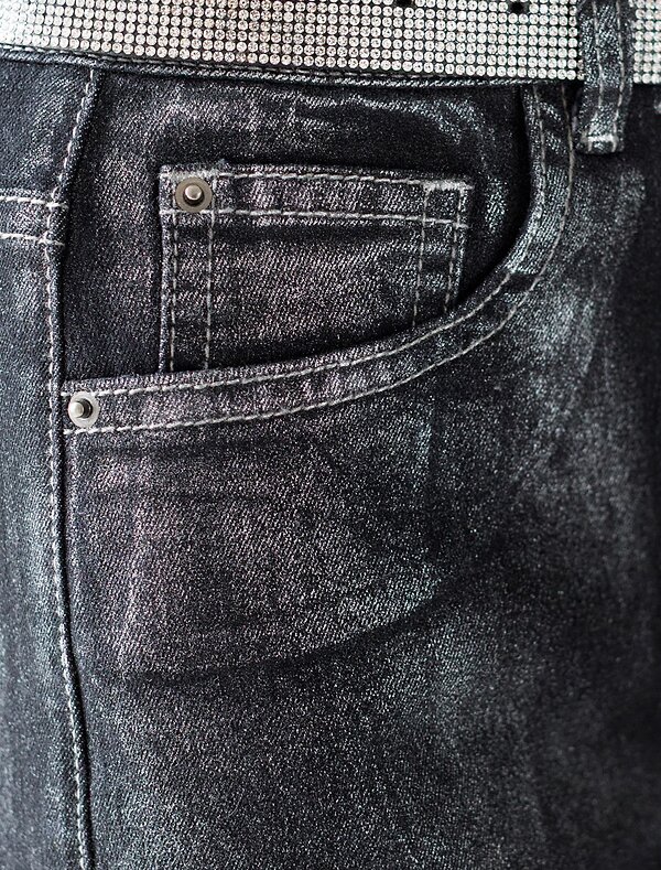 VILATTE Джинсы 570930 D54.311 черный-серебряный