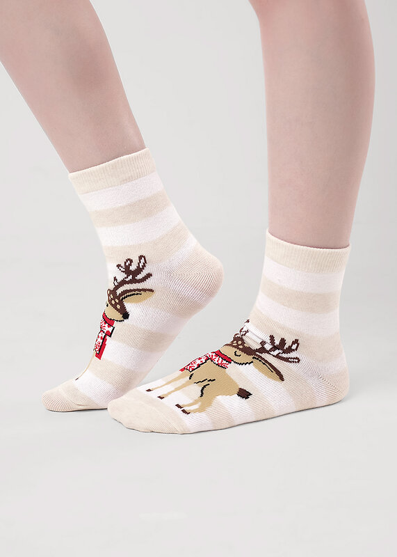 CLEVER Носки 570943 С4560 12-14,14-16 меланж бежевый