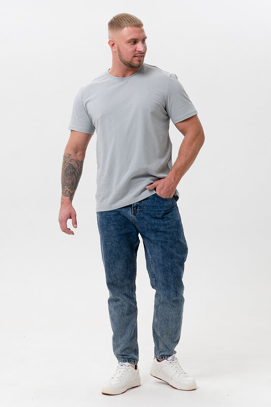 Натали Футболка 570947 8471 светло-серый, белый, черный