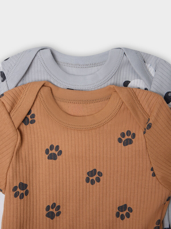 MARK FORMELLE Боди детское 571008 13018-2 пандочки на сером +лапки на охре