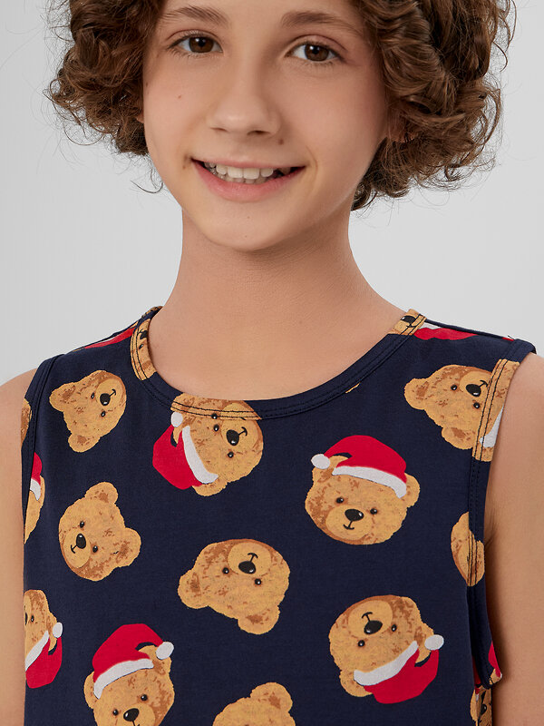 MARK FORMELLE Майка 571051 423344-2 красный +праздничные медвежата на синем