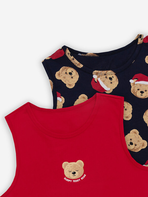 MARK FORMELLE Майка 571051 423344-2 красный +праздничные медвежата на синем