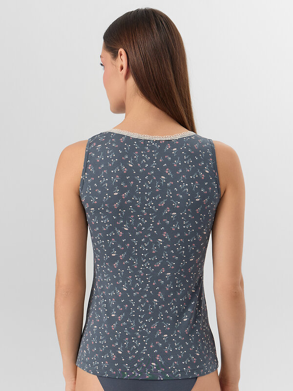 MARK FORMELLE Майка 571059 422511 цветы на темно -сером