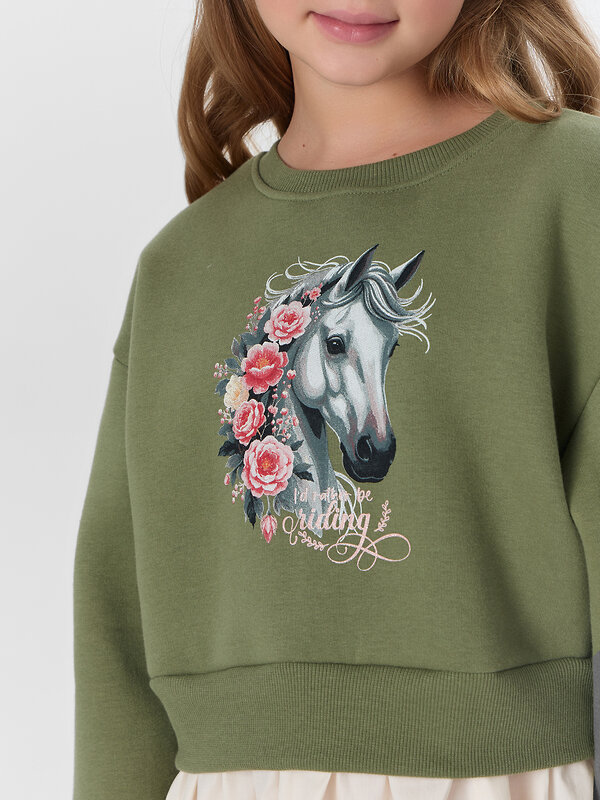 MARK FORMELLE Платье 571066 157974 зеленый +молочный +печать