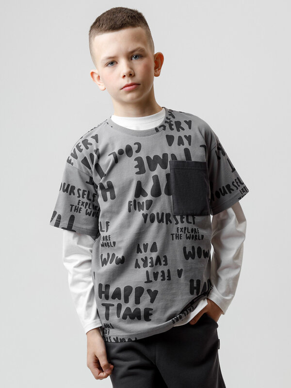 CROCKID Футболка 571232 КР 302845 темно-серый