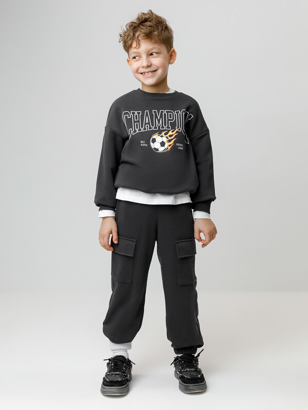 CROCKID Свитшот 571285 КР 302843 темно-серый