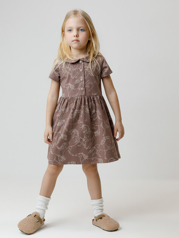 CROCKID Платье 571386 КР 5848 кофейный