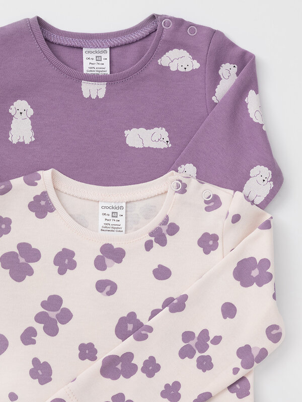 CROCKID Боди 571515 К 6087-2уп фиолетовый