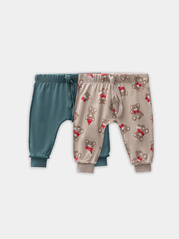 MARK FORMELLE Ползунки 571649 85113-1-2 НГ мишутки на бежевом +изумруд