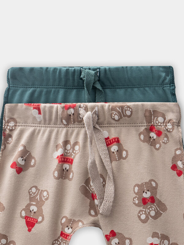 MARK FORMELLE Ползунки 571649 85113-1-2 НГ мишутки на бежевом +изумруд