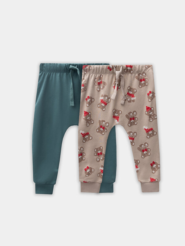 MARK FORMELLE Ползунки 571650 85113-2 НГ мишутки на бежевом +изумруд