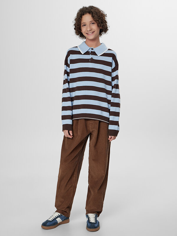 MARK FORMELLE Поло 571652 123477 коричнево -голубая полоска