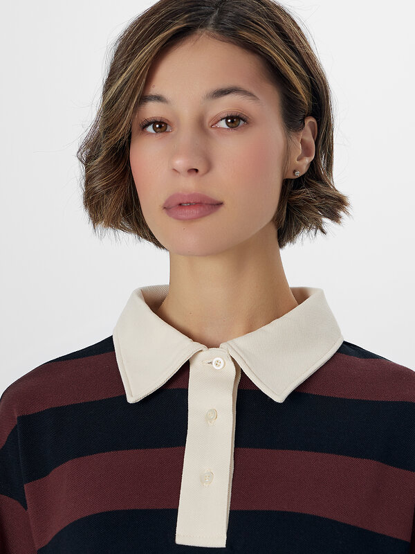 MARK FORMELLE Поло 571659 122877 коричнево -черная полоска