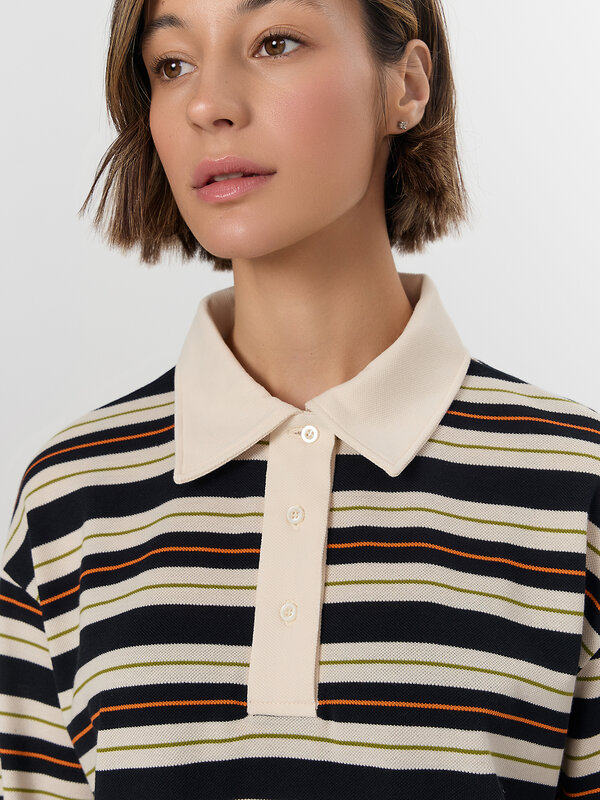 MARK FORMELLE Поло 571660 122877 молочно -оранжевая полоска