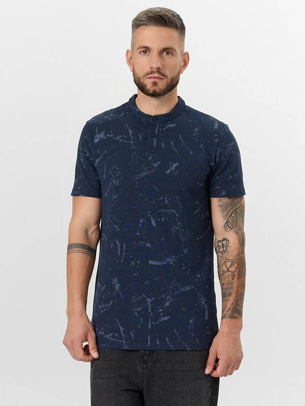 MARK FORMELLE Поло 571664 111697/1 мелкий узор на т.синем