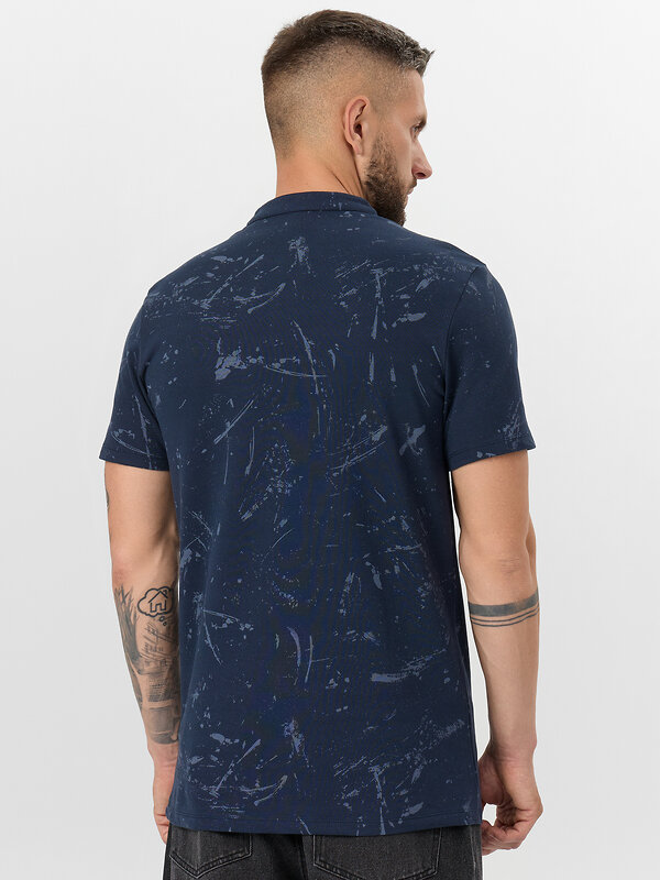 MARK FORMELLE Поло 571664 111697/1 мелкий узор на т.синем