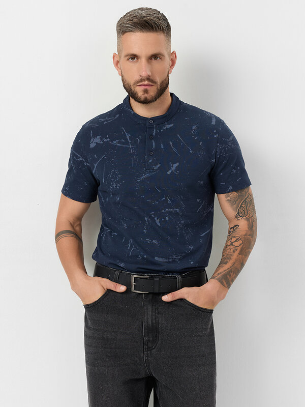 MARK FORMELLE Поло 571664 111697/1 мелкий узор на т.синем