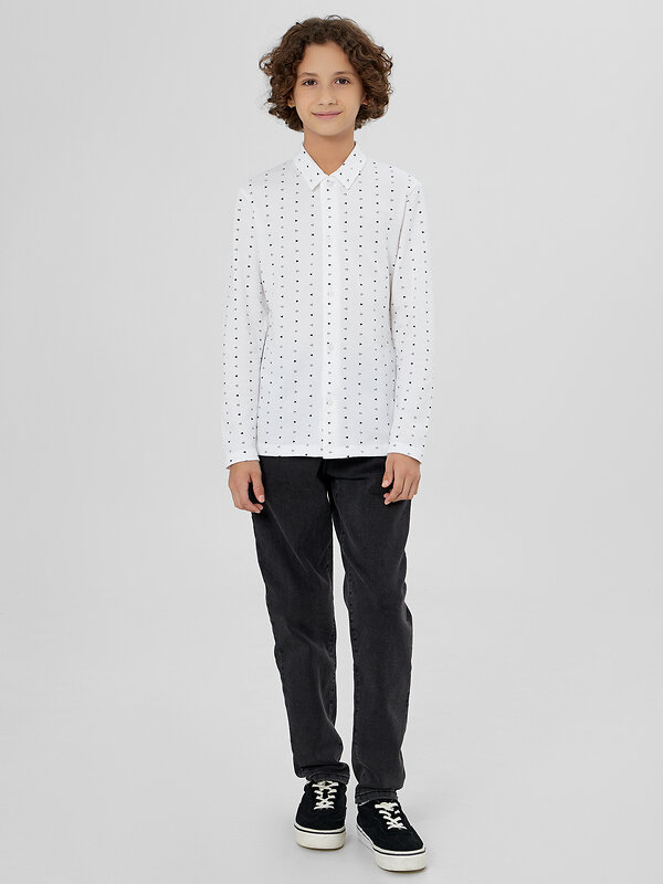 MARK FORMELLE Рубашка 571673 123432/1 геометрия на белом