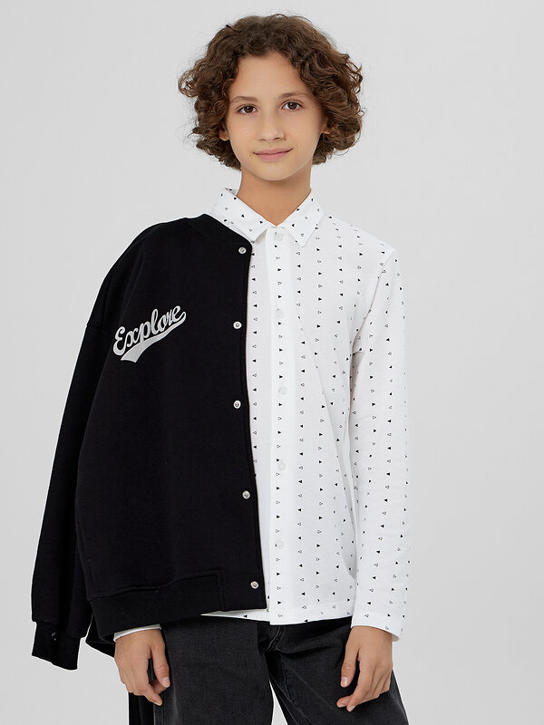 MARK FORMELLE Рубашка 571673 123432/1 геометрия на белом