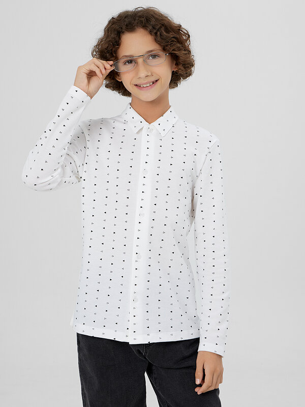 MARK FORMELLE Рубашка 571673 123432/1 геометрия на белом