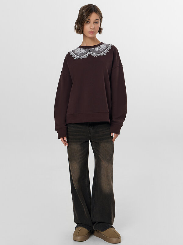 MARK FORMELLE Свитшот 571701 122813/1 коричневый +печать