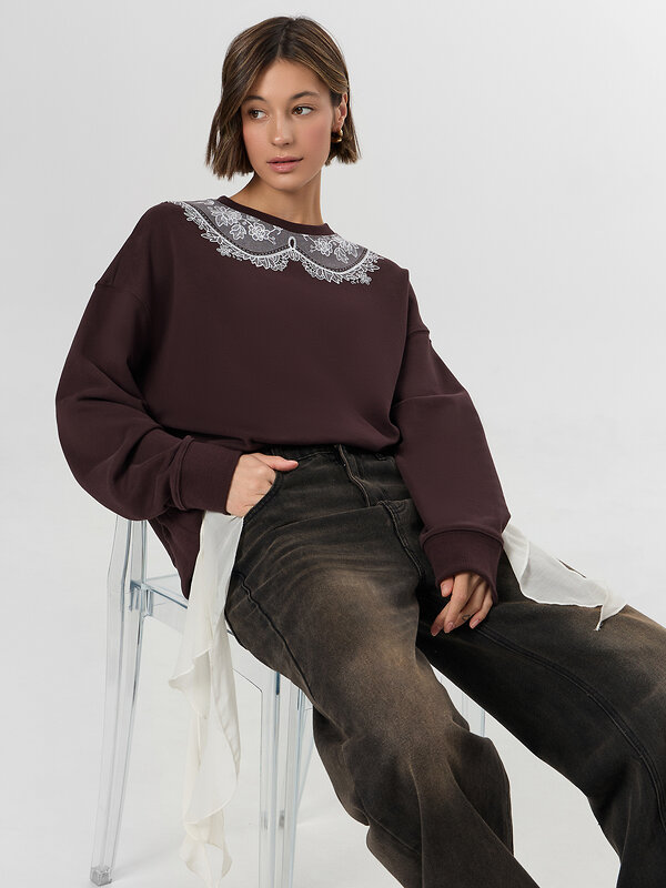 MARK FORMELLE Свитшот 571701 122813/1 коричневый +печать