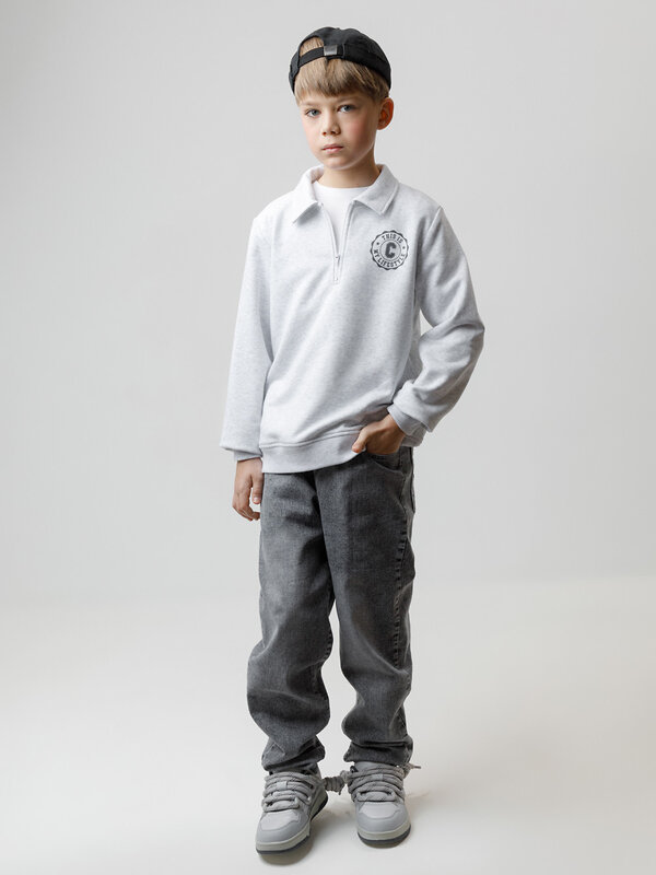 CROCKID Свитшот 571800 КР 302798 светло-серый5