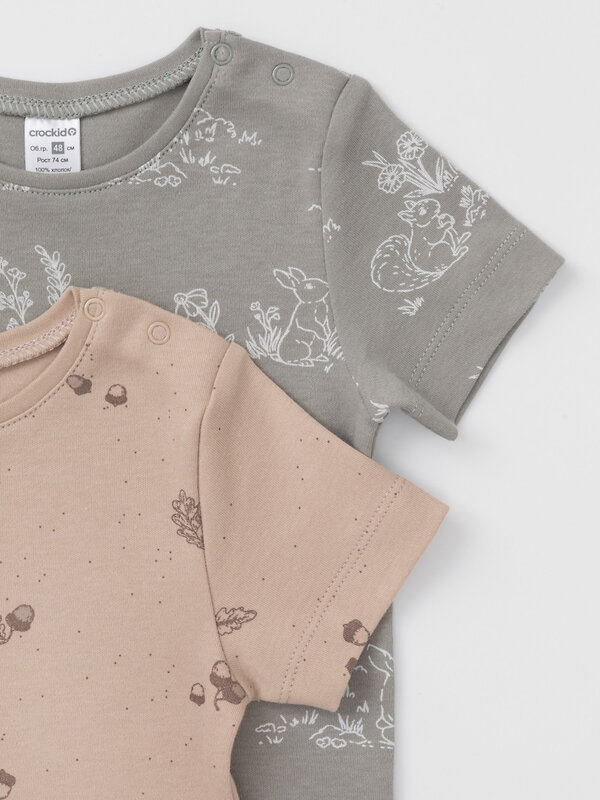 CROCKID Футболка 571848 К 301156-2уп хаки