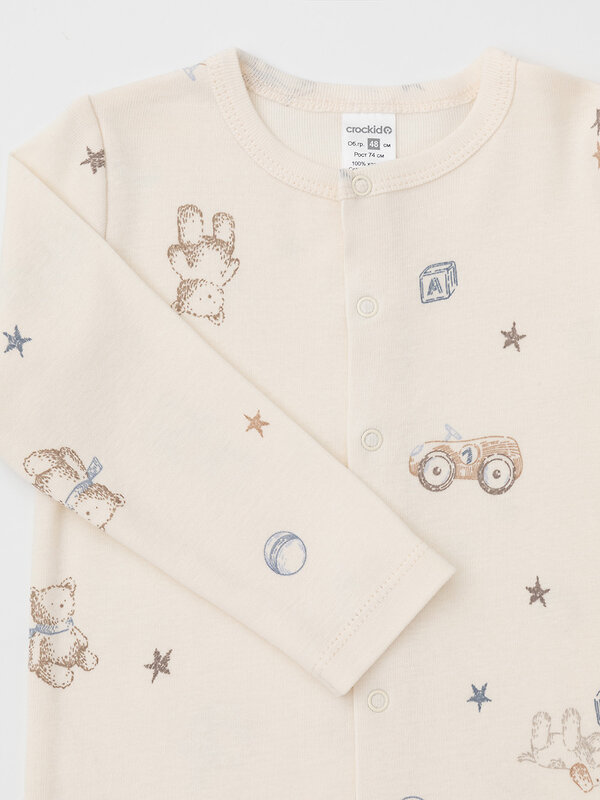 CROCKID Комбинезон 571905 К 6535-2уп бежевый