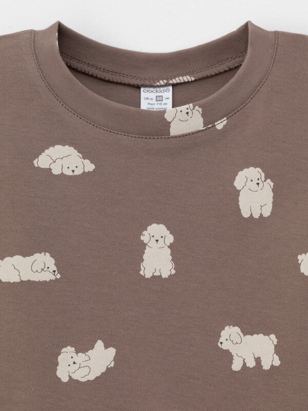 CROCKID Пижама 571915 К 1552 коричневый