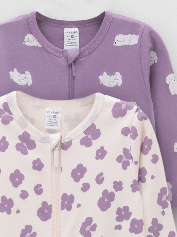 CROCKID Комбинезон 571923 К 6522-2уп фиолетовый