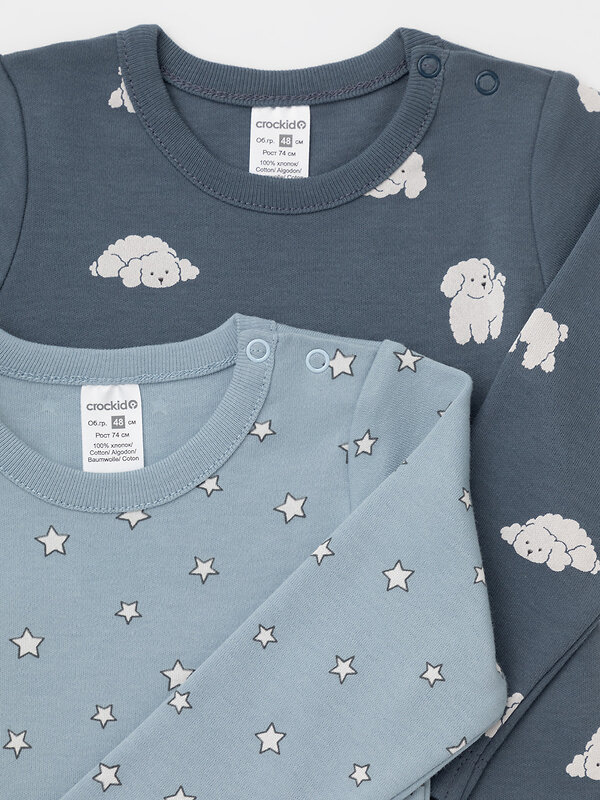 CROCKID Боди 571929 К 6087-2уп синий