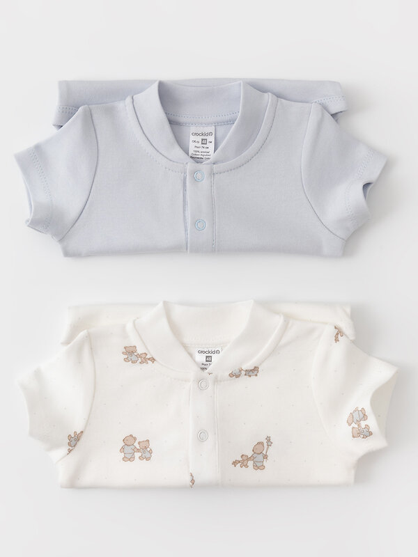 CROCKID Боди 571937 К 6543-2уп светло-серый5