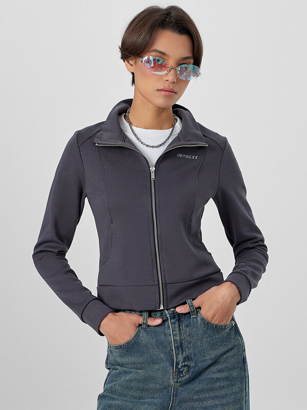 MARK FORMELLE Толстовка 571945 172039 металлический серый +печать