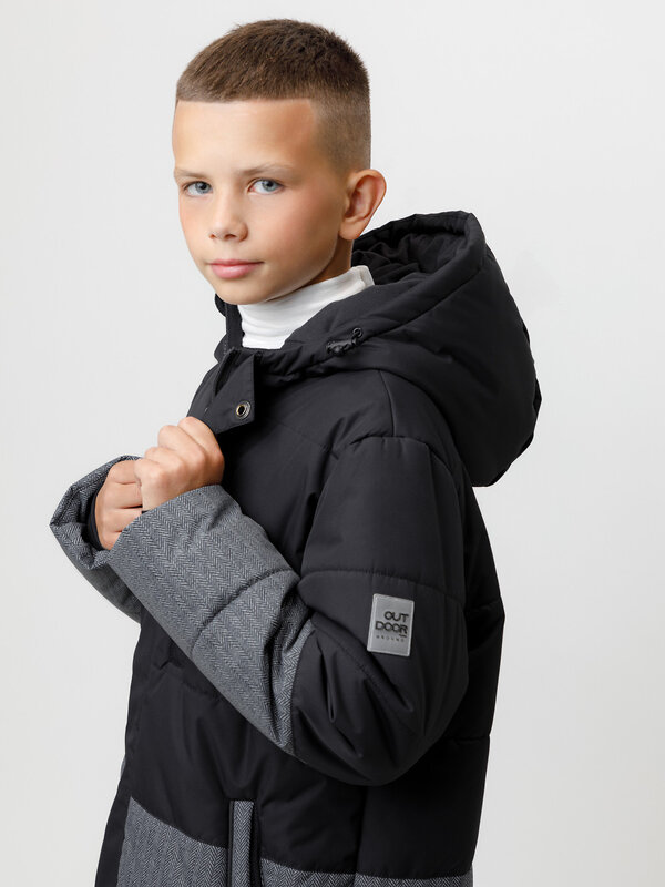 CROCKID Пальто 571983 ВК 36109/1 ГР черный