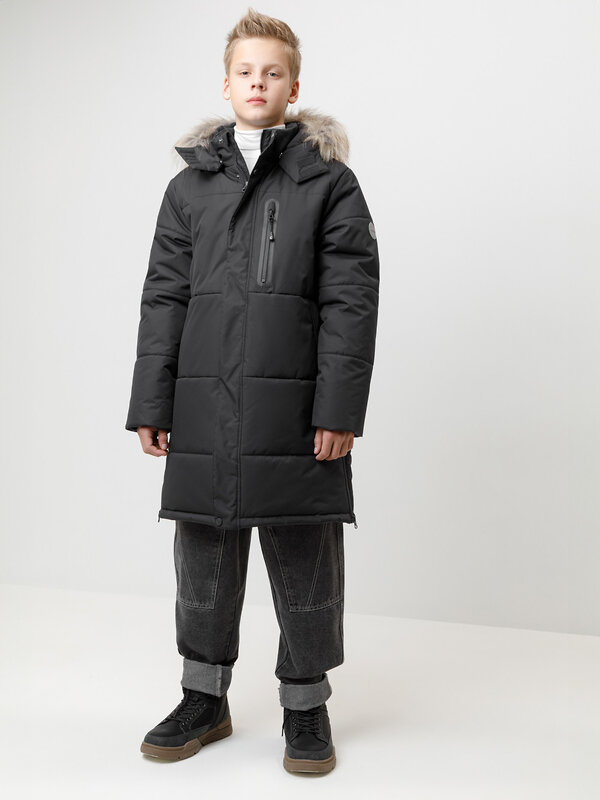 CROCKID Пальто 572187 ВК 36110/1 ГР черный