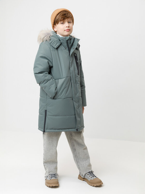 CROCKID Пальто 572189 ВК 36110/2 ГР зеленый