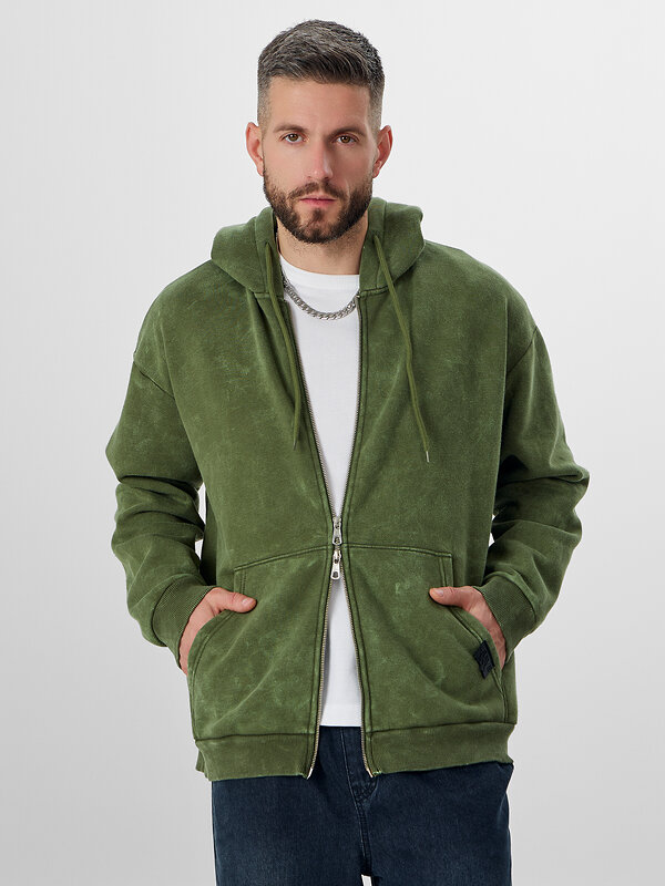 MARK FORMELLE Толстовка 572262 121211 ACID WASH травяной