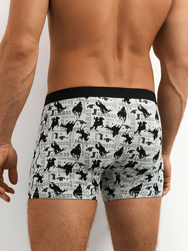 Omsa Трусы 572357 OmU 1234-25B Style Боксеры муж. с откр.резинкой, CO Grigio Chiaro/Multicolor (Мультиколор)