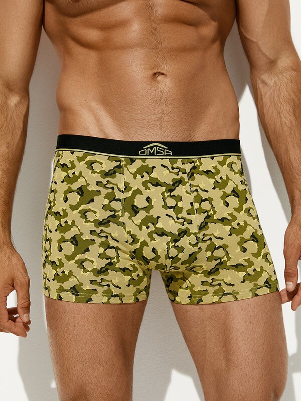 Omsa Трусы 572367 OmU 1234-25B Courage Боксеры муж. с откр.резинкой, CO Oliva/Multicolor (Мультиколор)