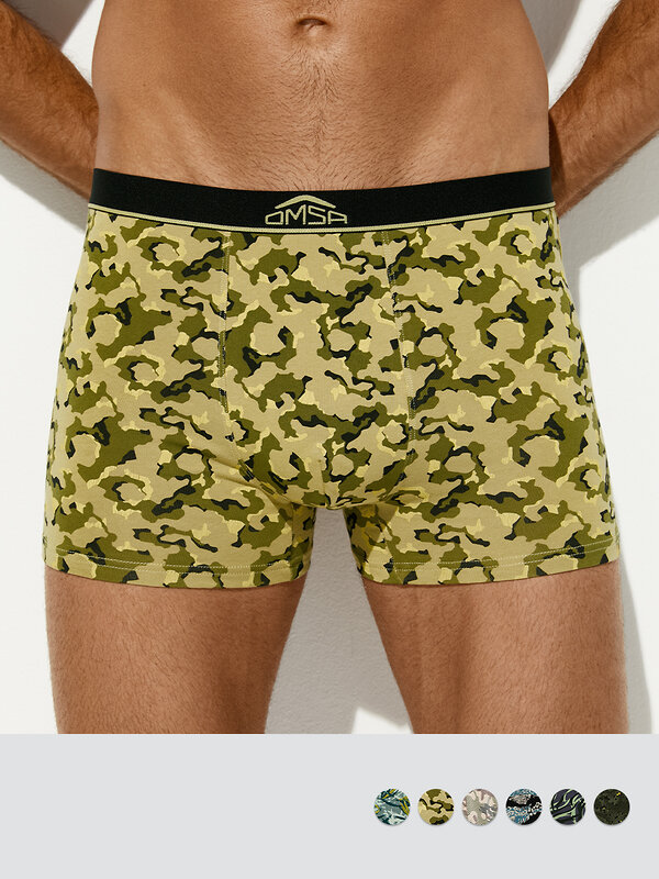 Omsa Трусы 572370 OmU 1234-25B Courage Боксеры муж. с откр.резинкой, CO Beige/Multicolor (Мультиколор)