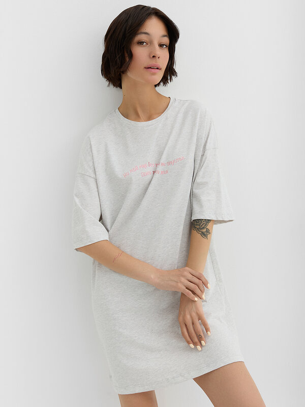 MARK FORMELLE Туника 572371 512079 серый меланж+печать