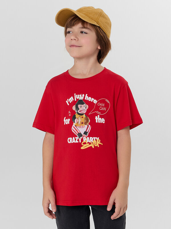 MARK FORMELLE Футболка 572395 113433 бордо +печать2